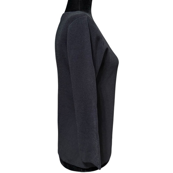 Carducci Black Lace Up Corset Ribbed Knit Sweater Top Size Medium Y2K - Picture 2 of 6